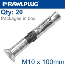 R-SPL II SAFETY PLUS - COUNTERSUNK M10X100MM X20 PER BOX